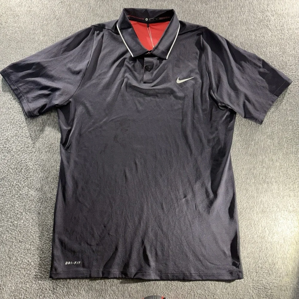 Nike Tiger Woods TW Velocity Max UV Piqué Golf Polo Medium 726201